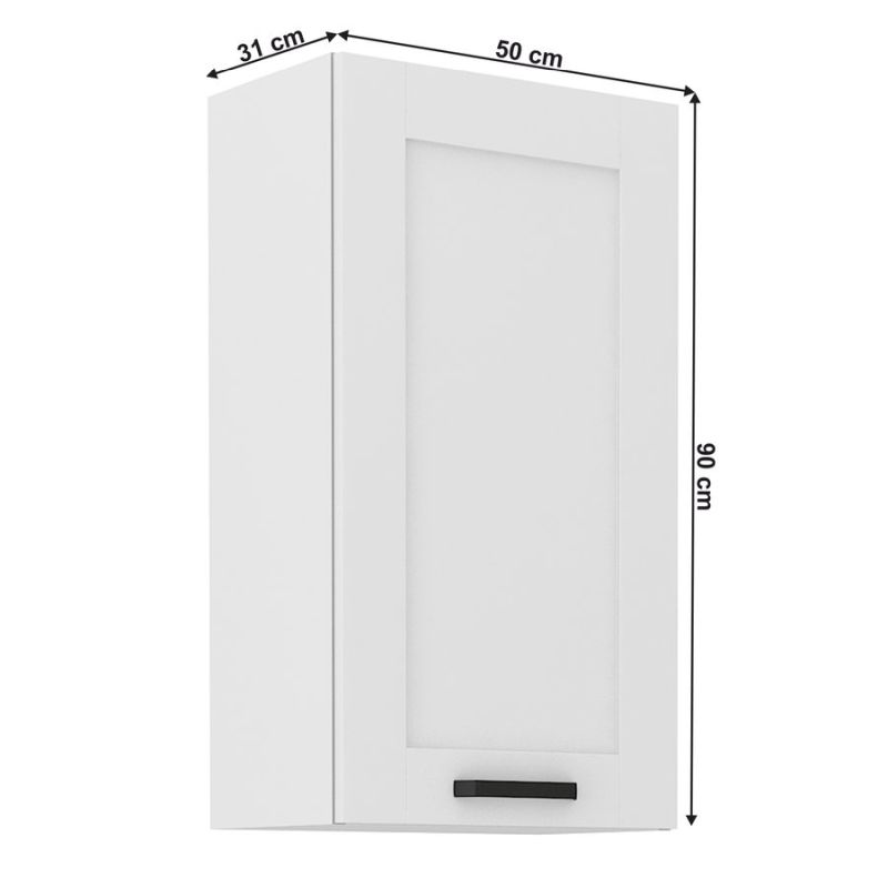 Horná skrinka, 50cm, biela, LULA 50 G-90 1F