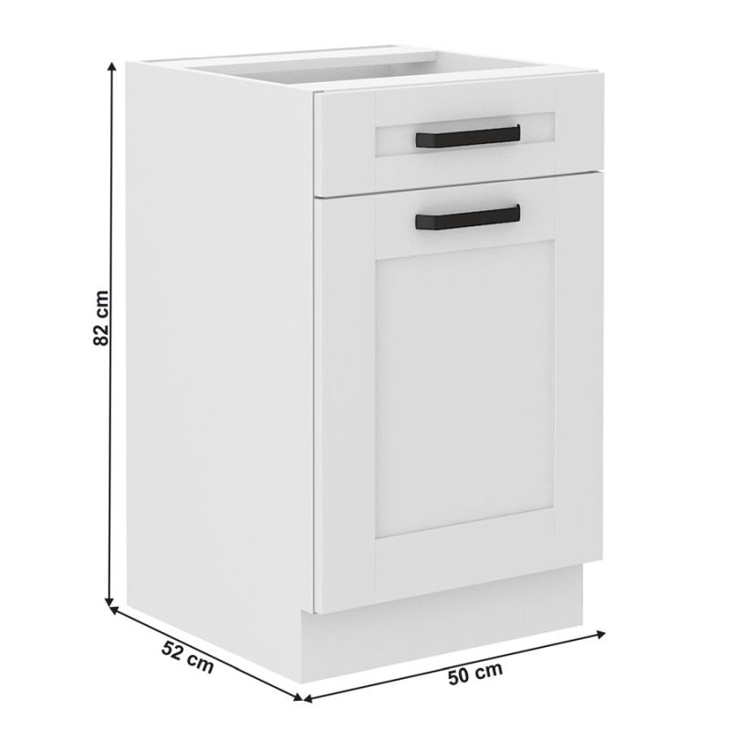 Spodná skrinka, 50cm, biela, LULA 50 D 1F 1S BB