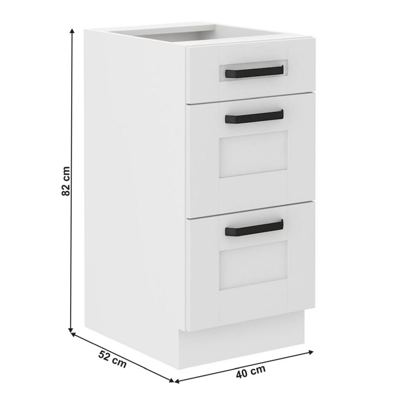 Spodná skrinka, 40cm, biela, LULA 40 D 3S BB