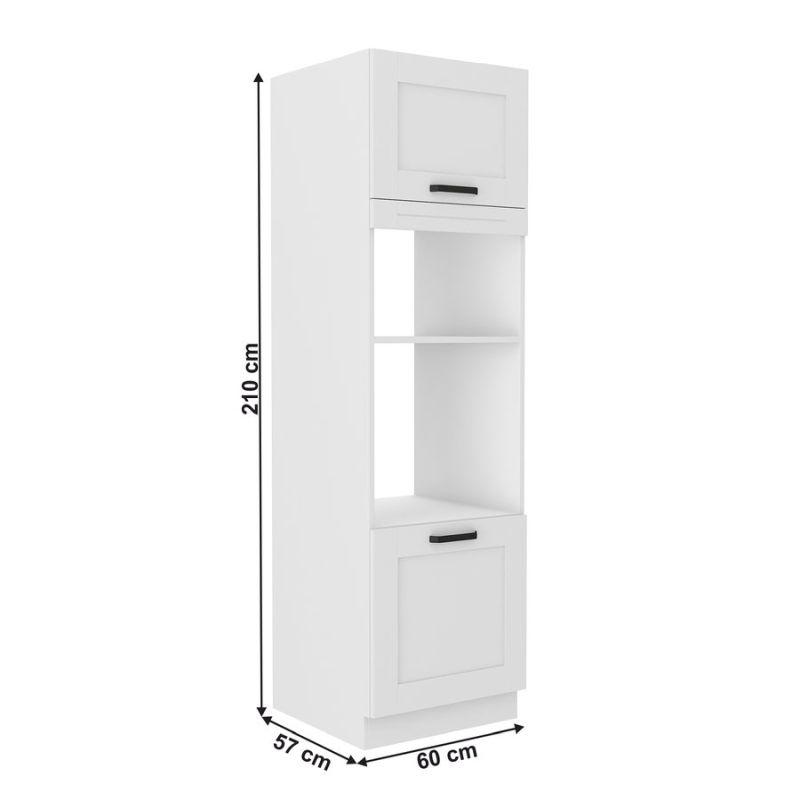 Vysoká skrinka na rúru, 60cm, biela, LULA 60 DPM-210 2F