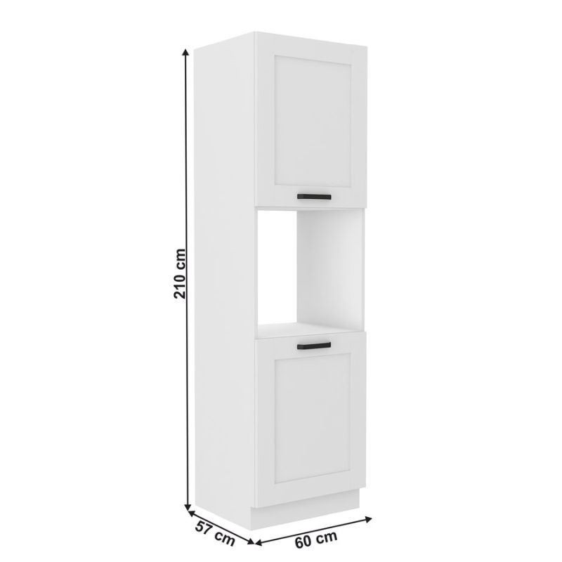 Vysoká skrinka na rúru, 60cm, biela, LULA 60 DP-210 2F