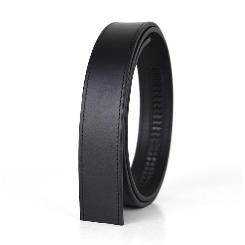 Kožený remeň pre opasky s automatickou prackou, šírka 3.5cm, čierna farba