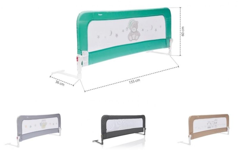 Detská zábrana na posteľ, 155cm, MONNA, MENTHOL MINT