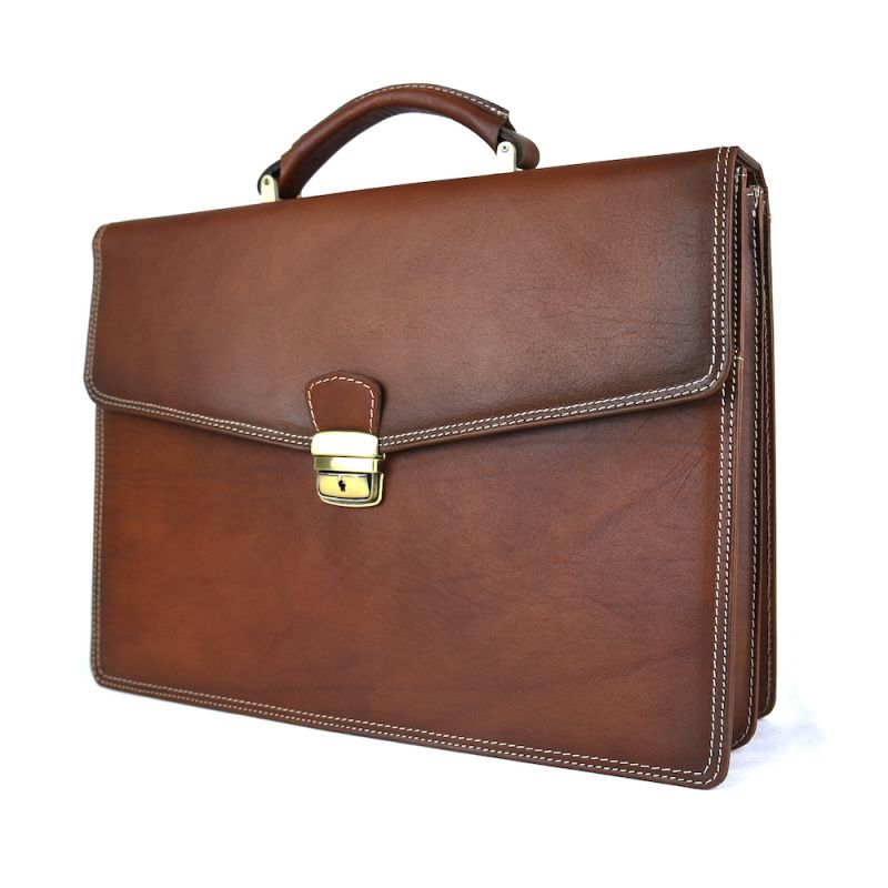 Luxusná kožená pracovná aktovka v cigaro farbe č.8129 (Limitovaná edícia)