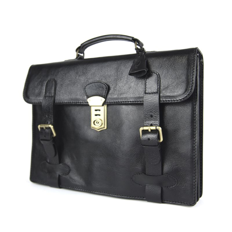 Vintage kožená aktovka č.8375 v čiernej farbe