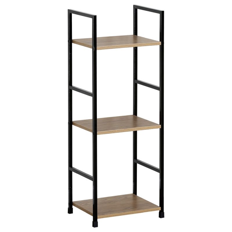 Regál, 29cm, kov, MDF, dub, GD-213 OAK