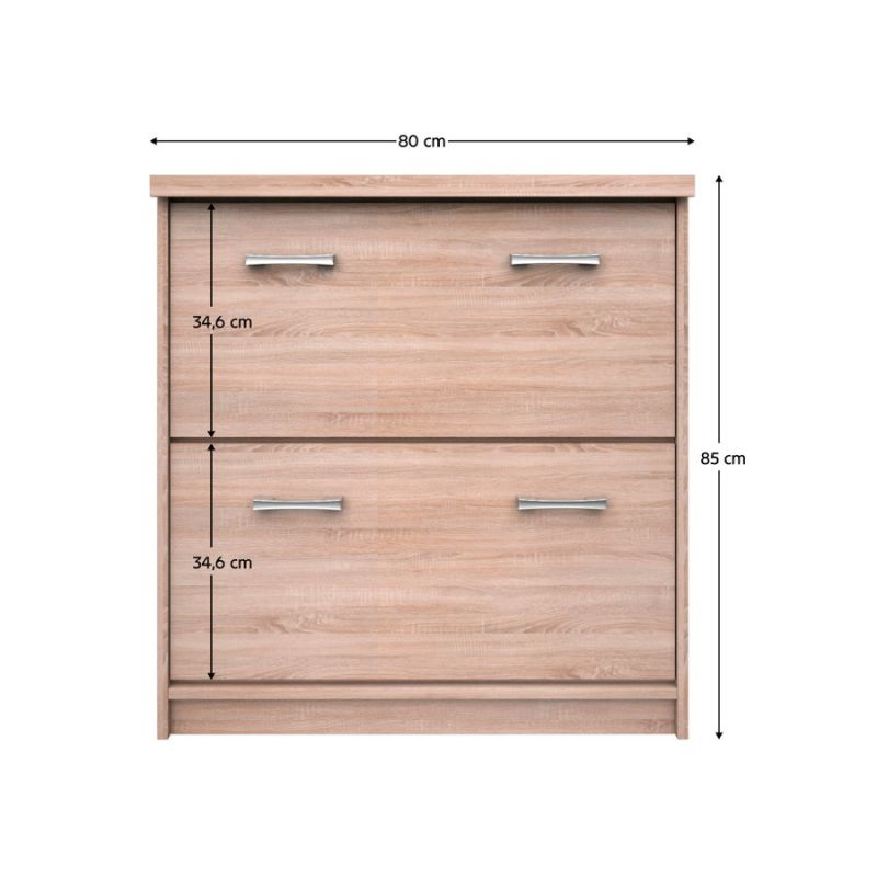 Botník, 80cm, dub sonoma, TOPTY TYP 25 2K