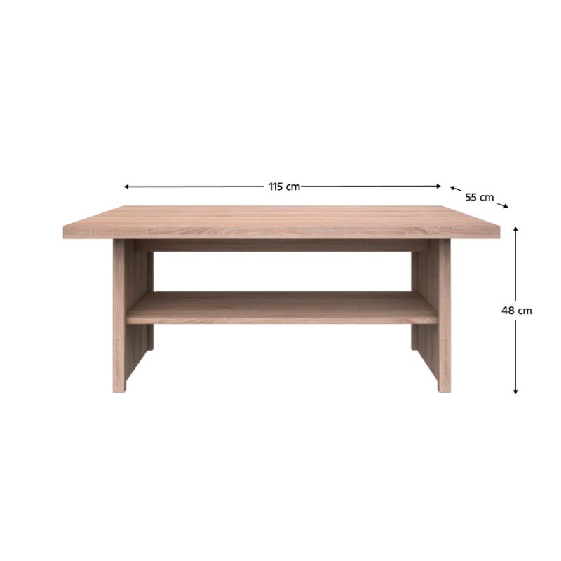 Konferenčný stolík, 115x55cm, dub sonoma, TOPTY TYP 26
