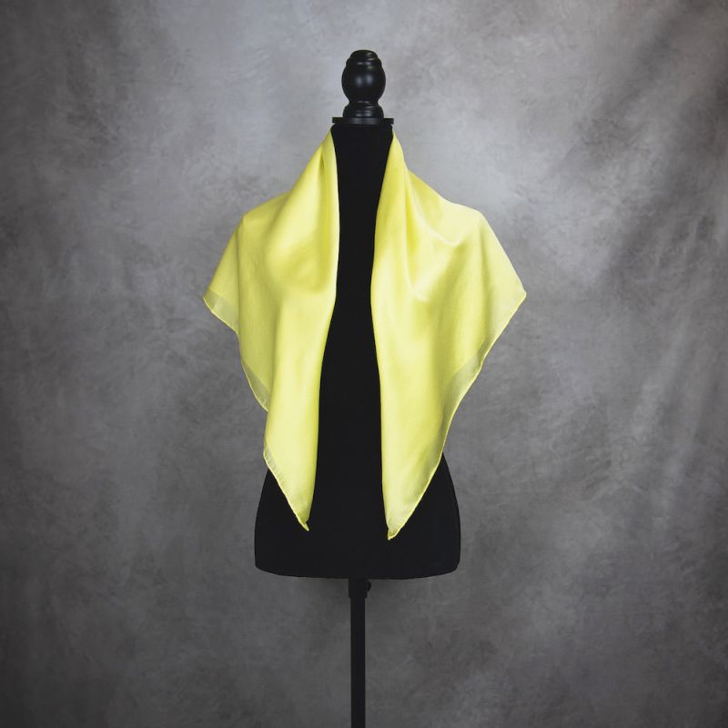 Hodvábna šatka SVETLO ŽLTÁ, 90 x 90cm