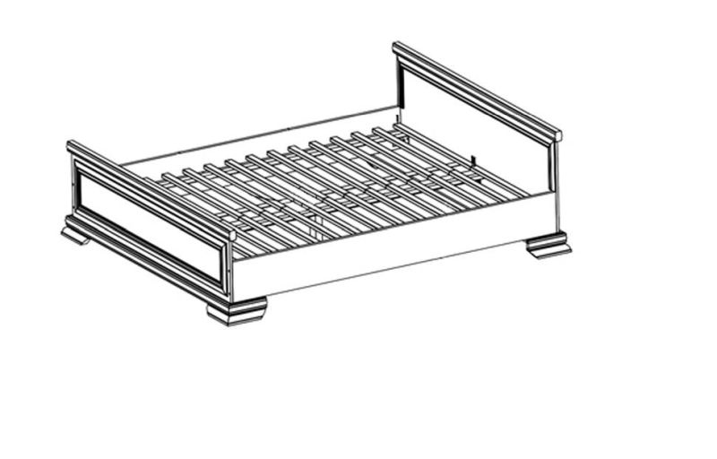Manželská posteľ, 160x200, s roštom, sosna andersen, KORA KLS