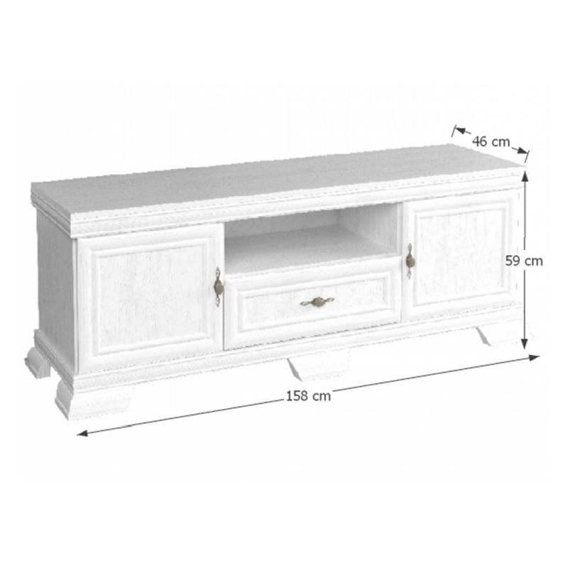 TV stolík, 158cm, sosna andersen, KORA KRT2 NEW