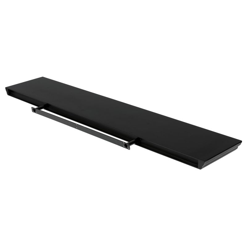 Nástenná polička, 120x24cm, MDF, čierna, P-026 BK