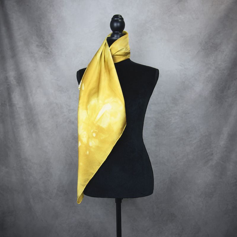 Hodvábna šatka LIMITED_077, Vyrobená na Slovensku, 90 x 90cm
