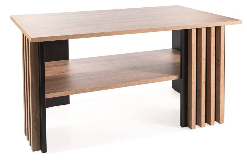 Konferenčný stolík, 100x60cm, čierny, dub artisan, Signal, EVITA