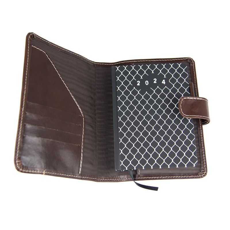 Kožený diár č.8087 v tmavo hnedej farbe