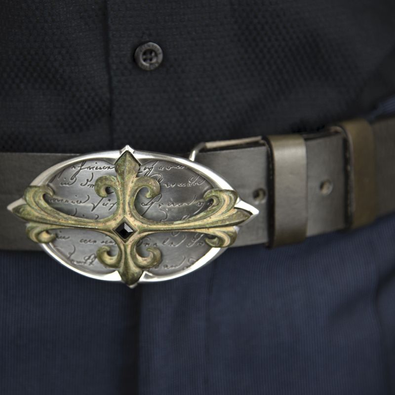 Kožený opasok KNIGHT, Slovenská výroba - Tmavo hnedá