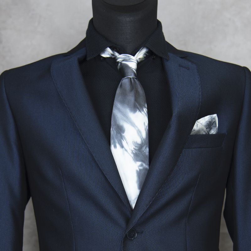 Hodvábna kravata + vreckovka LIMITED_26, Slovenská výroba