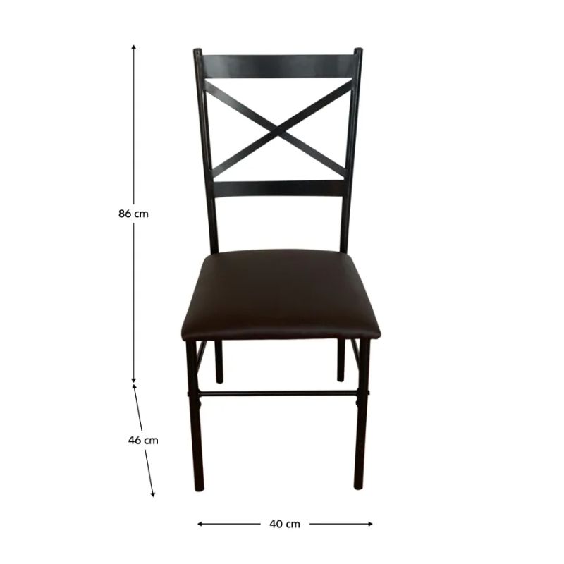 Jedálenský set 1+4, 110x70cm, MDF, dub sonoma, ekokoža hnedá, NAREN