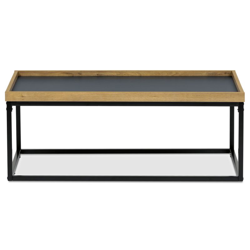 Konferenčný stolík 100x60 cm, MDF, sivá, dub, CT-613 OAK