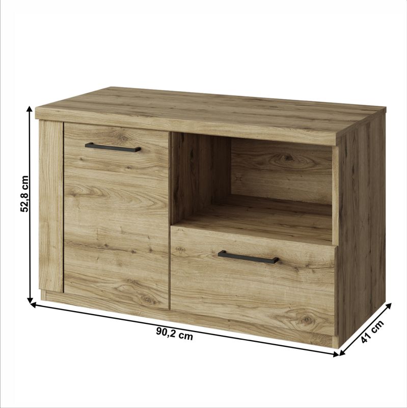 Botník, 90cm, dub navarra, DORSI 1D1S