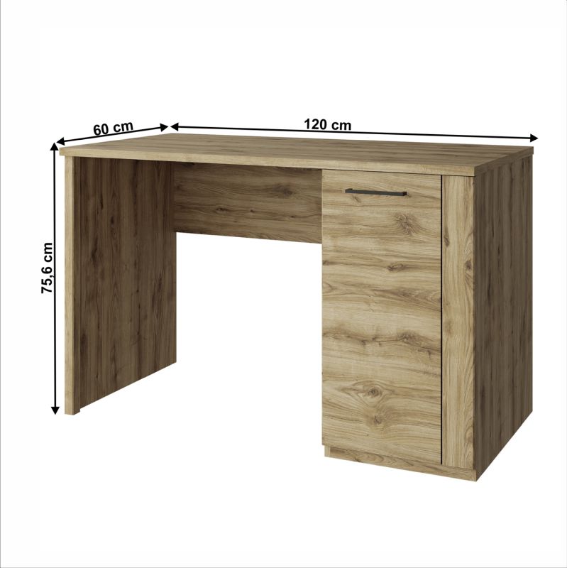 PC stôl, 120x60cm, dub navarra, DORSI 1D