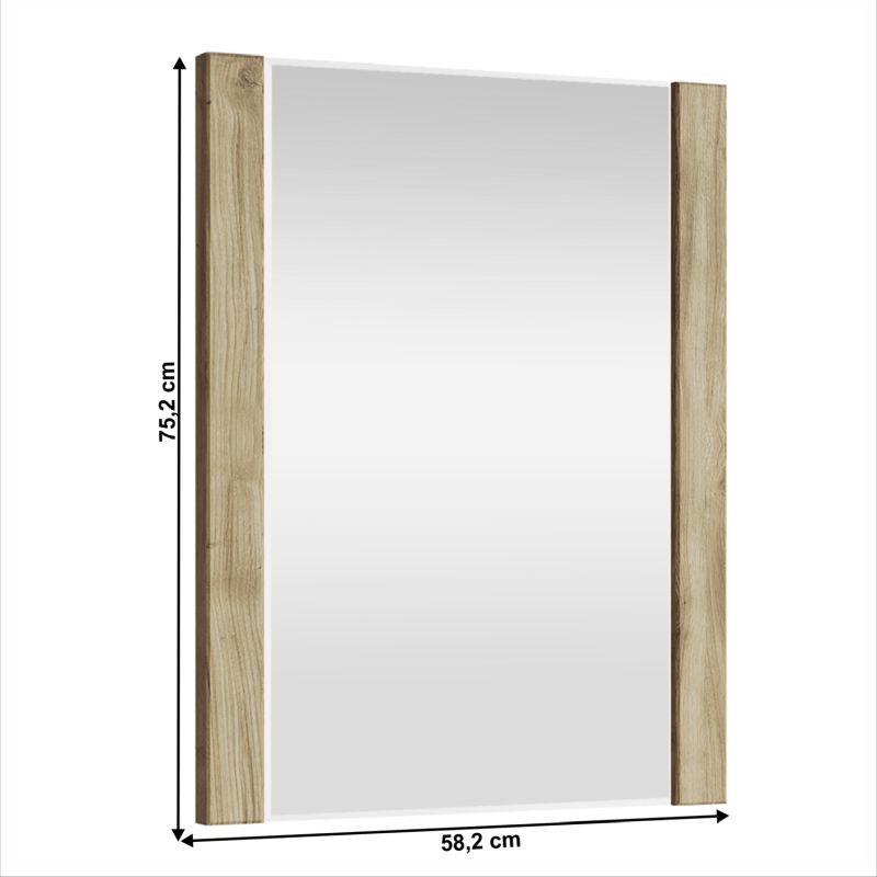 Zrkadlo, 58x75cm, dub navarra, DORSI 60