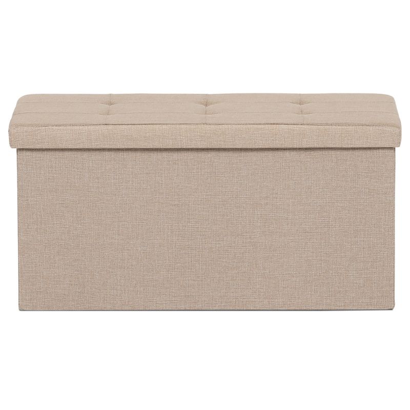 Taburet, 76cm, úložný priestor, látka, béžová, TAB-462 CRM2