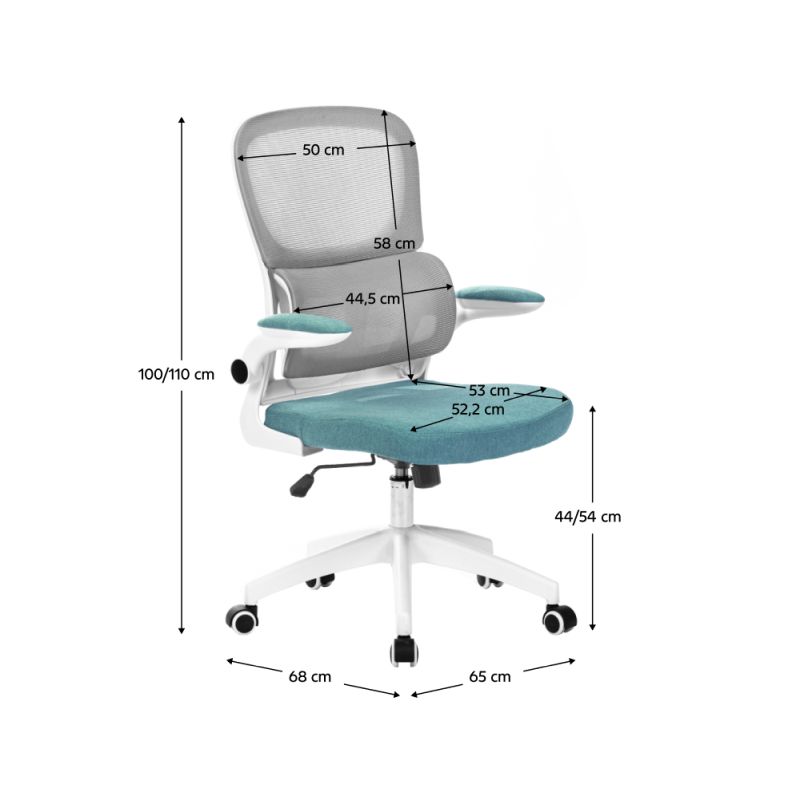 Kancelárske kreslo, hnedá sieťovina, neomint látka, RAMIRO