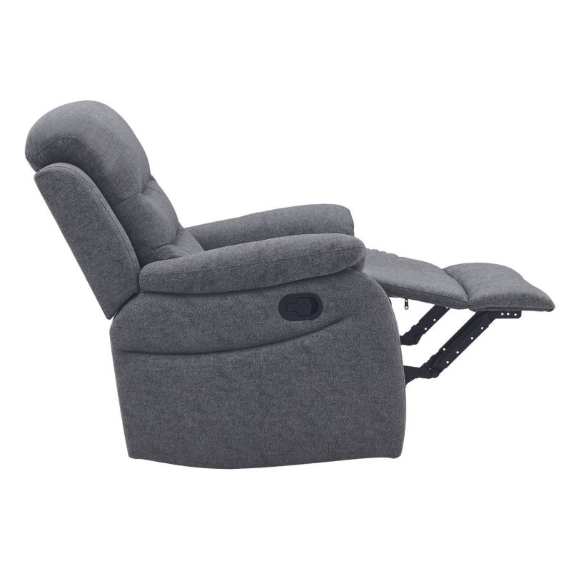 Polohovateľné kreslo, sivá látka, Signal, NERON 