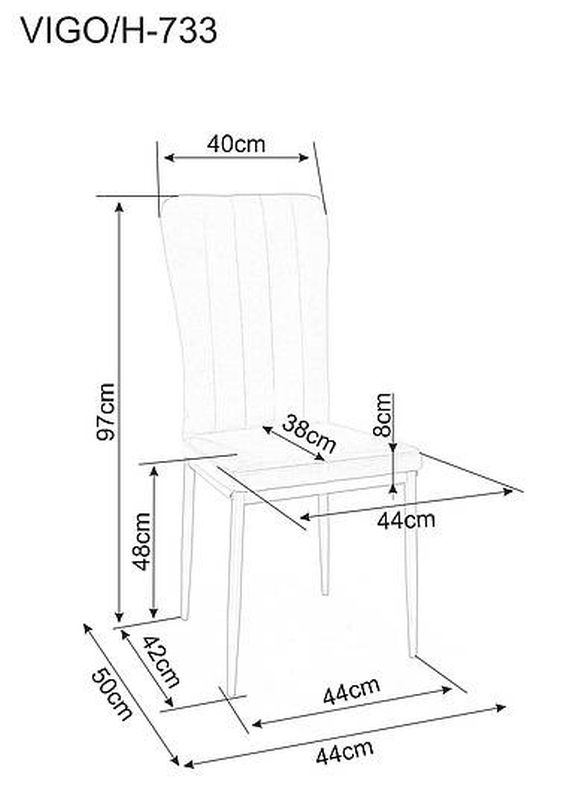 Jedálenská stolička, olivová látka, nohy kov čierny, VIGO VELVET