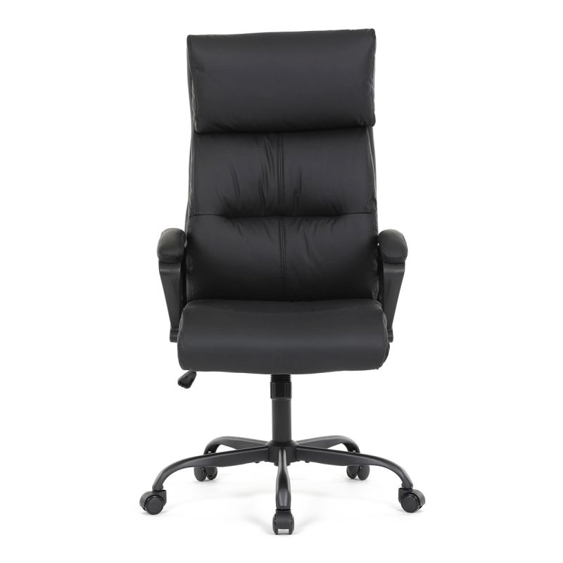 Kancelárske kreslo, čierna, ekokoža, 120 kg, KA-Y346 BK