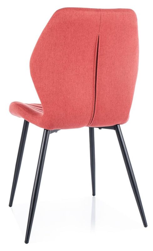 Jedálenská stolička, grejfrut látka, nohy kov čierny, MIKE NEA