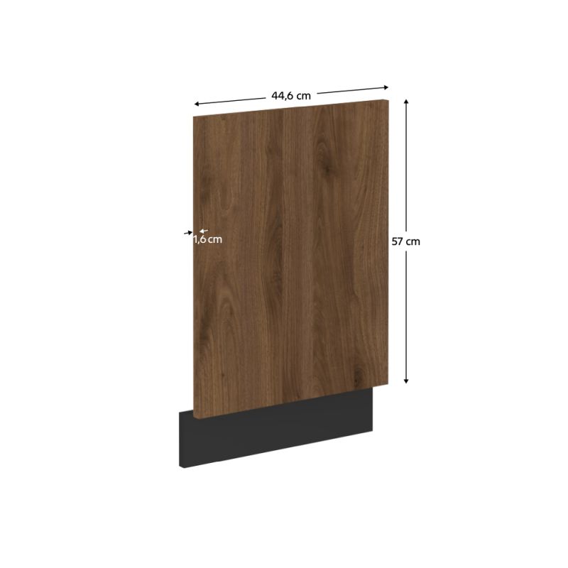 Dvierka na umývačku, 44x57cm, orech okapi, čierna, MENZO ZM