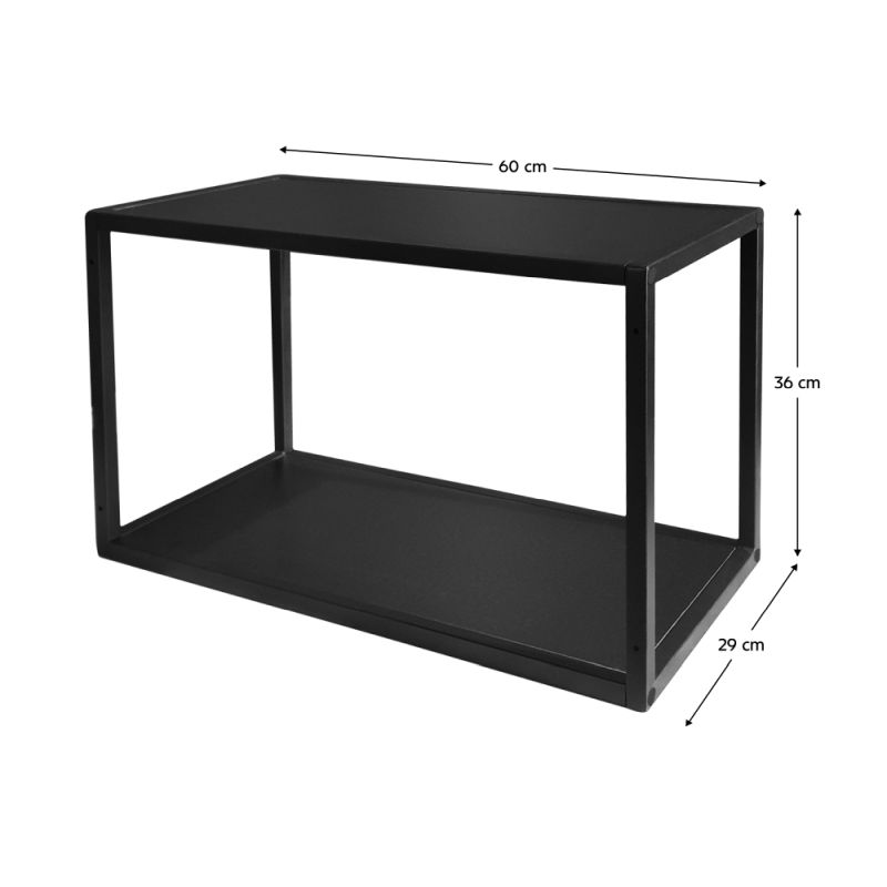 Polica, 60cm, čierna, ARAKA, MENZO, SIBER, ONE LOFT 60 G-36
