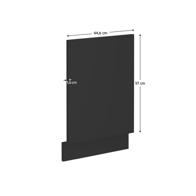 Dvierka na umývačku riadu, 44x57cm, čierna, SIBER ZM