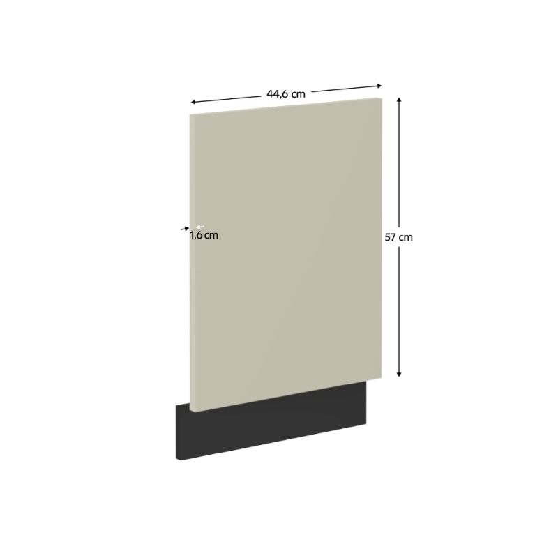 Dvierka na umývačku, 44x57cm, cashmere, čierna, ARAKA ZM