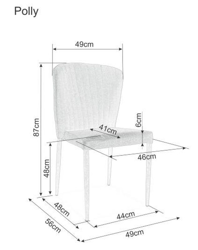 Jedálenská stolička, zelená látka, nohy kov dub, Signal, POLLY