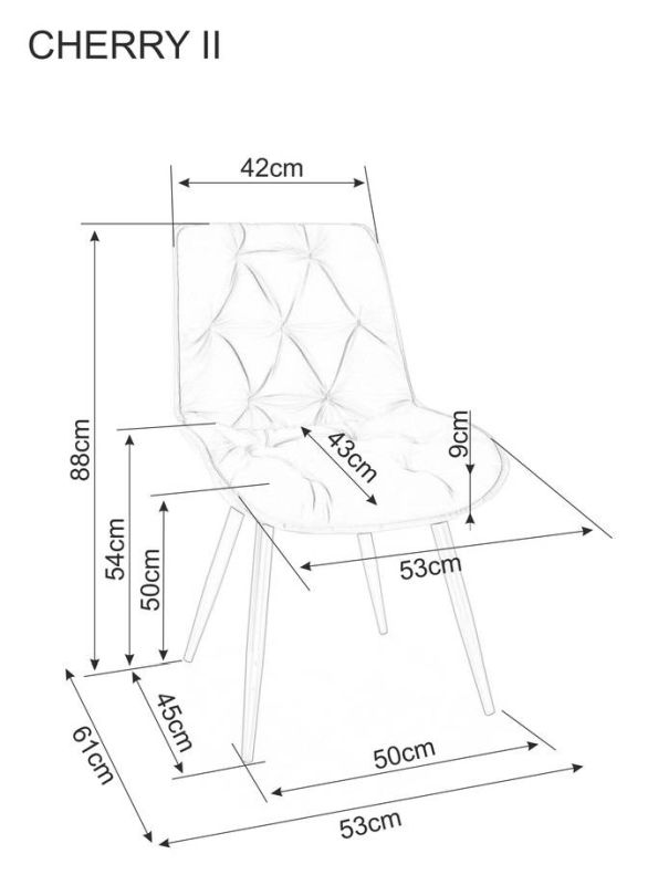Jedálenská stolička, svetlosivá látka, nohy kov čierny, CHERRY II VELVET