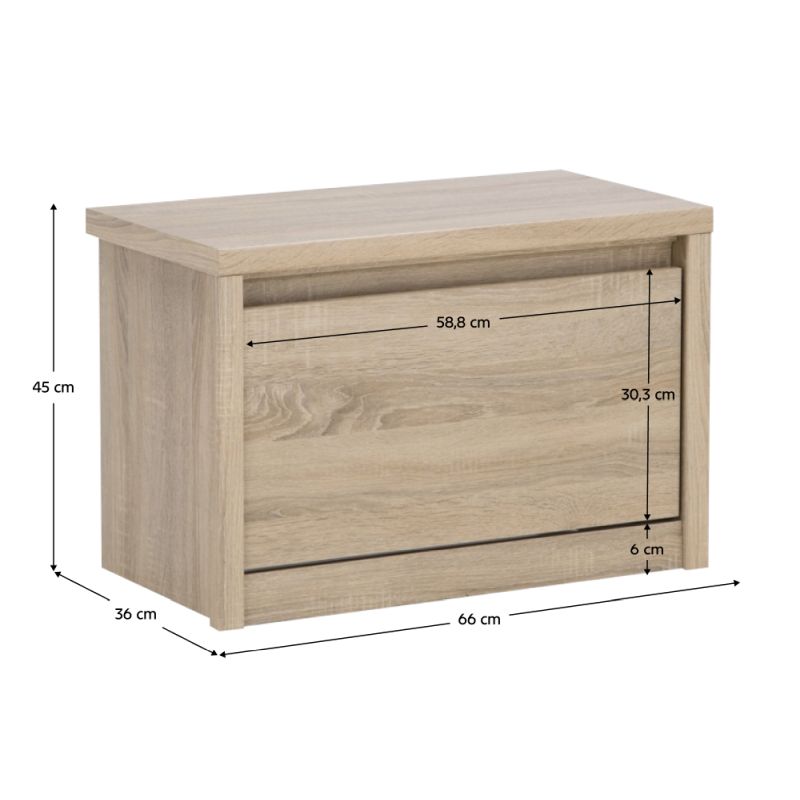 Botník, 66cm, dub sonoma, NORTY TYP 23 1K