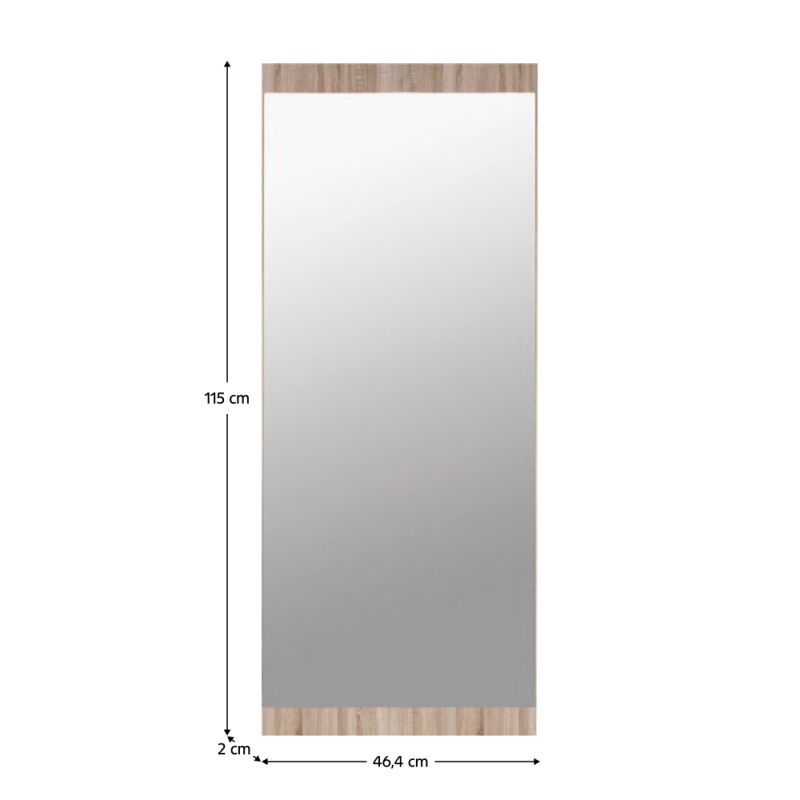 Zrkadlo, 46x115cm, dub sonoma, NORTY TYP 26