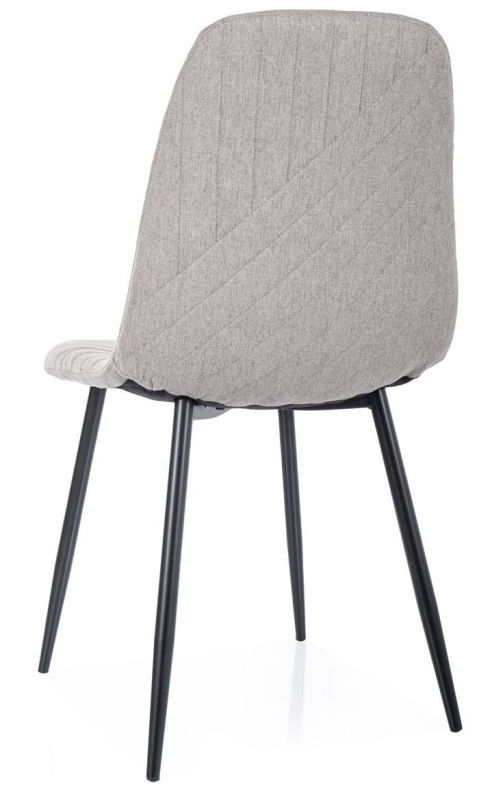 Jedálenská stolička, sivá látka, nohy kov čierny, TWIST NEA