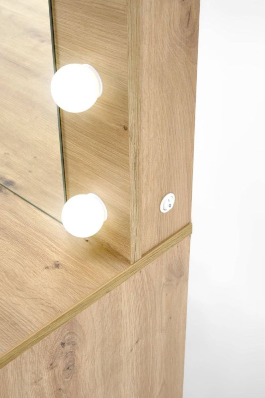 Toaletný stolík, 120cm, dub artisan, HALMAR, HOLLYWOOD XL