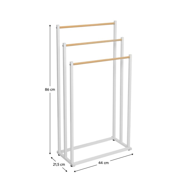 Stojan na uteráky, 43cm, biely, POLDO