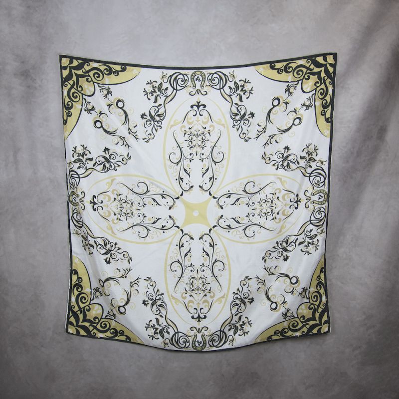 Hodvábna šatka ORNAMENT VZOR_3, 90 x 90cm, Made in SLOVAKIA