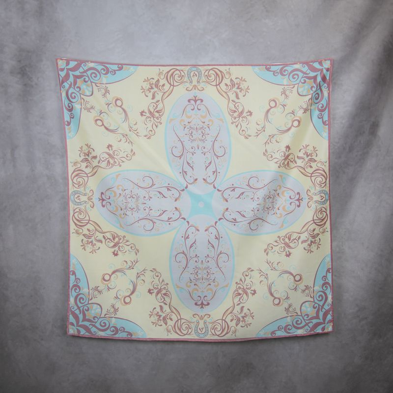 Hodvábna šatka ORNAMENT VZOR_4, 90 x 90cm, Made in SLOVAKIA