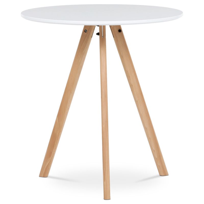 Jedálenský stôl, okrúhly, 70cm, MDF, biela, DT-320 WT
