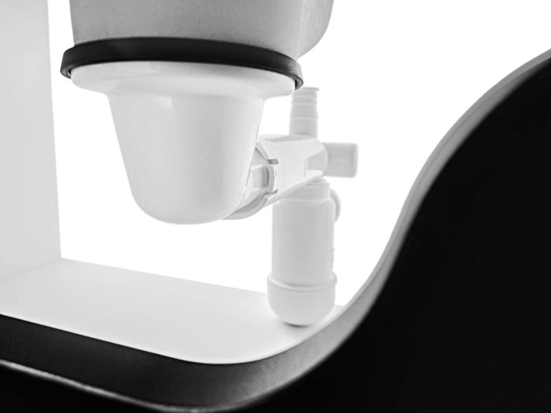 Umývadlový sifón, čierny, PRELOC 400