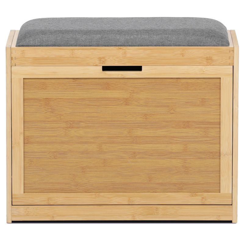 Botník, 60cm, bambus, prírodný, látka, DR-N1014 GREY2