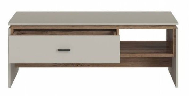 Konferenčný stolík, 110x64cm, sivý krémový, dub flagstaff tmavý, RIVERO RIVT01
