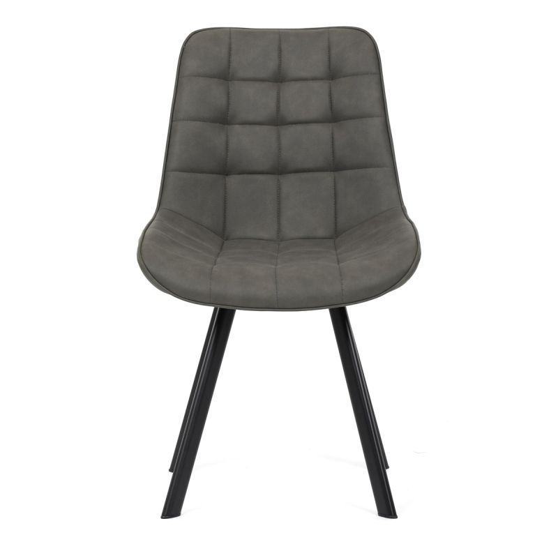 Jedálenská stolička, sivá, vintage, látka, HC-V3066 GREY3